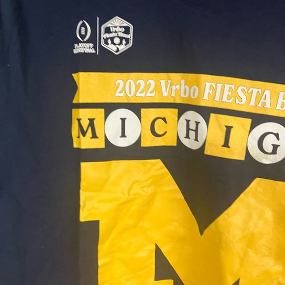 Michigan wolverines ncaa Football Jordan brand 2022 fiesta bowl nike shirt large - Picture 7 of 11
